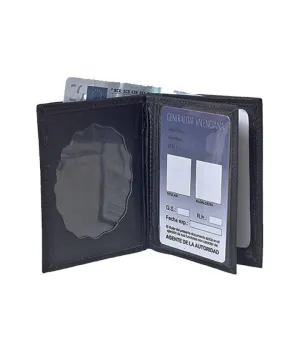 Cartera porta placa libro policía