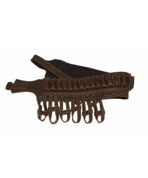 Canana cinturón piel con portacazas 