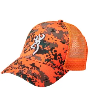 Gorra Browning Digi Blaze Naranja con rejilla