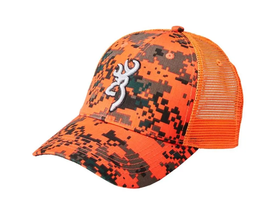 Gorra Browning Digi Blaze Naranja con rejilla