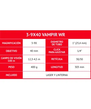 Visor Gamo 3-9 x 40 wr vampir Visor Gamo 3-9 x 40 wr vampir