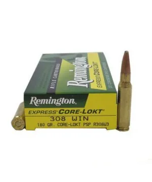 Balas Remington Core Lokt - 308 Win - 180 grs - Punta plomo PSP