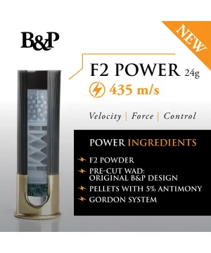 Cartuchos de tiro Baschieri &amp; Pellagri F2 Power 24grs