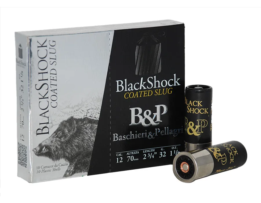 Cartucho bala Baschieri & Pellagri Black Shock calibre 12 - 32 gramos
