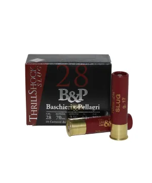 Cartucho bala Baschieri & Pellagri Thrill Shock calibre 28 - 17 gramos Cartucho bala Baschieri & Pellagri Thrill Shock calibre 28 - 17 gramos