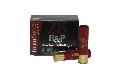 Cartucho bala Baschieri & Pellagri Thrill Shock calibre 28 - 17 gramos Cartucho bala Baschieri & Pellagri Thrill Shock calibre 28 - 17 gramos