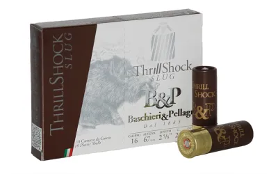 Cartucho bala Baschieri & Pellagri Thrill Shock calibre 16 - 26 gramos Cartucho bala Baschieri & Pellagri Thrill Shock calibre 16 - 26 gramos