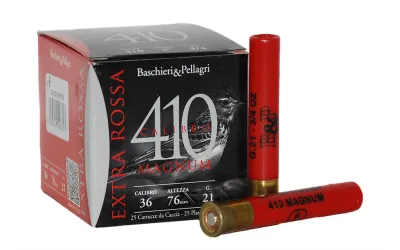 Cartuchos de caza Baschieri Extra Rossa - Calibre 410 Magnum - 21 gr Cartuchos de caza Baschieri Extra Rossa - Calibre 410 Magnum - 21 gr