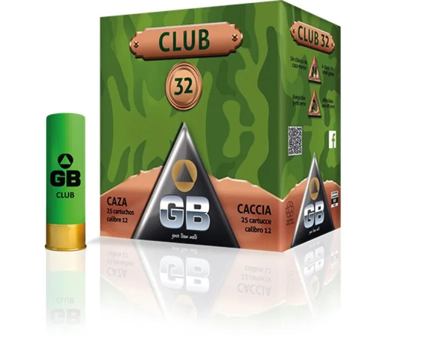 Cartuchos de caza GB Club One - Calibre 12 - 32 gr