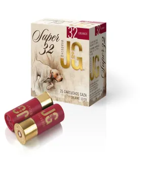 Cartuchos de caza JG Super 32 T3 - Calibre 12 - 32 gramos