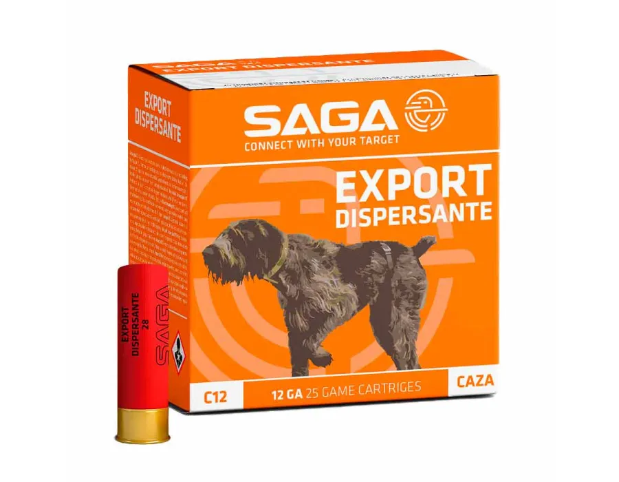 Cartuchos de caza Saga Export Dispersante - Calibre 12 - 28 gr