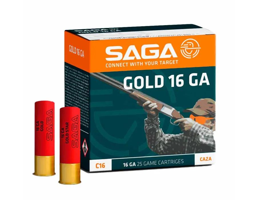 Cartuchos de caza Saga Gold - Calibre 16 - 28 gr