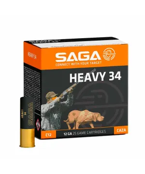 Cartuchos de caza Saga Heavy - Calibre 12 - 34 gramos 
