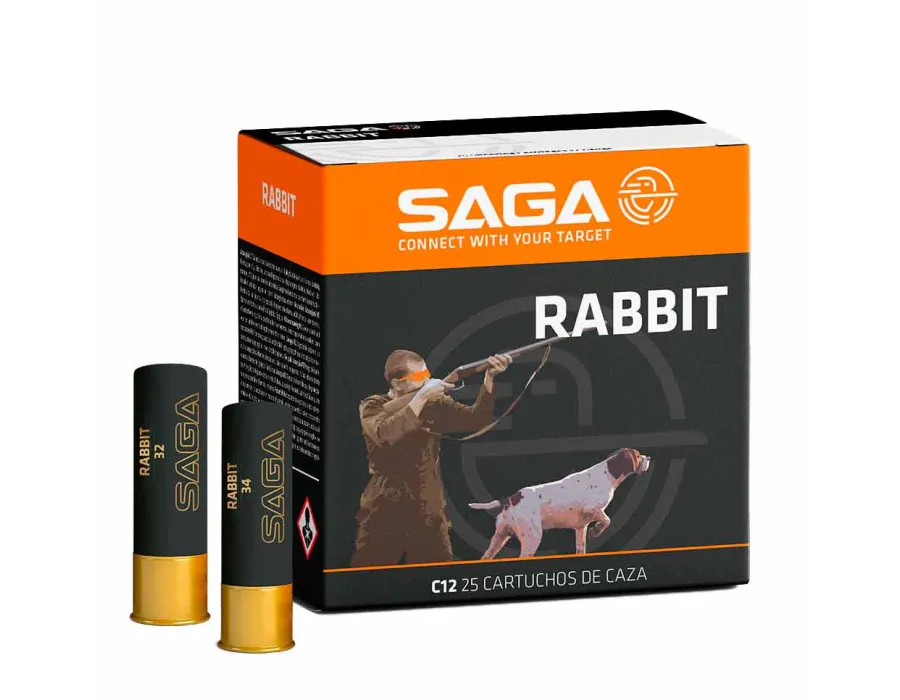 Cartuchos de caza Saga Rabbit Dispersante - Calibre 12 - 32 gr