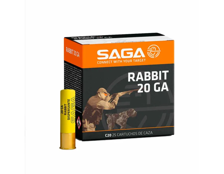 Cartuchos de caza Saga Rabbit Dispersante - Calibre 20 - 28 gr