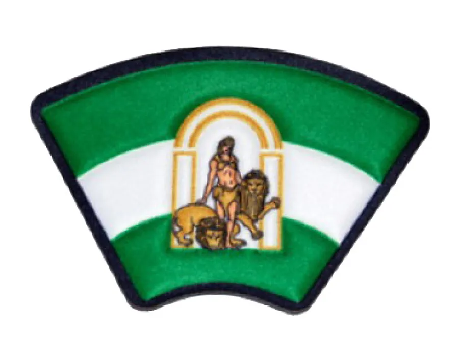 Emblema para guarda con la bandera de la Junta de Andalucía (sin velcro)
