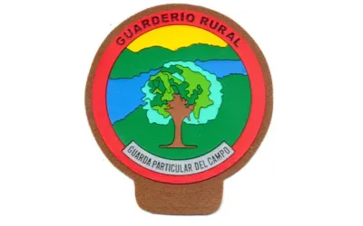 Emblema guarda rural campo marron pvc pecho  Emblema guarda rural campo marron pvc pecho