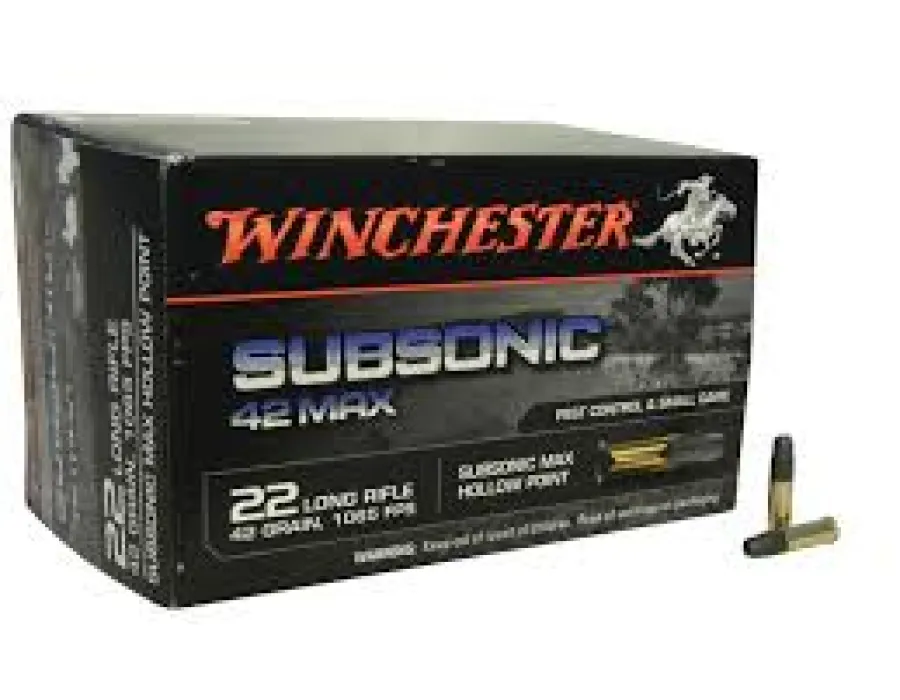 Balas Winchester subsonic calibre 22 lr punta hueca