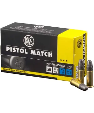 Balas Rws pistol match calibre 22 lr