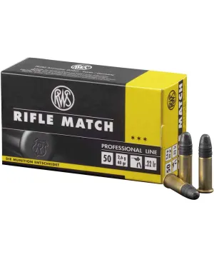 Balas Rws rifle match calibre 22 lr