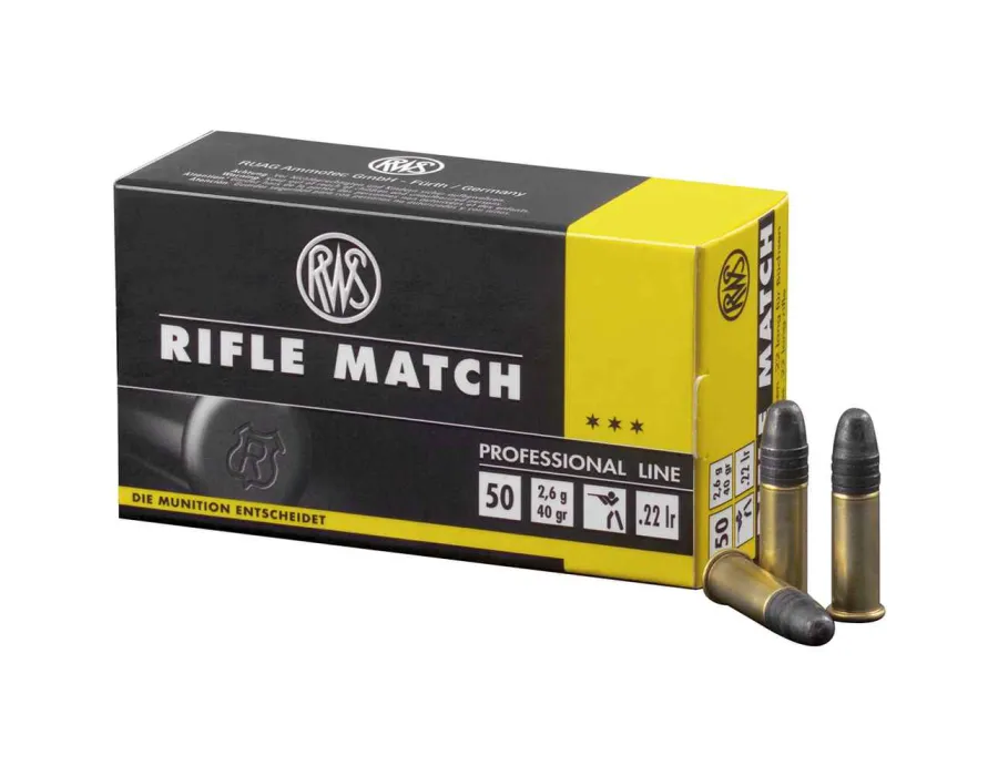 Balas Rws rifle match calibre 22 lr