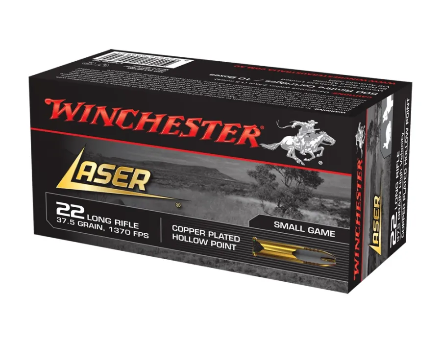 Balas Winchester Laser calibre 22 lr alta velocidad