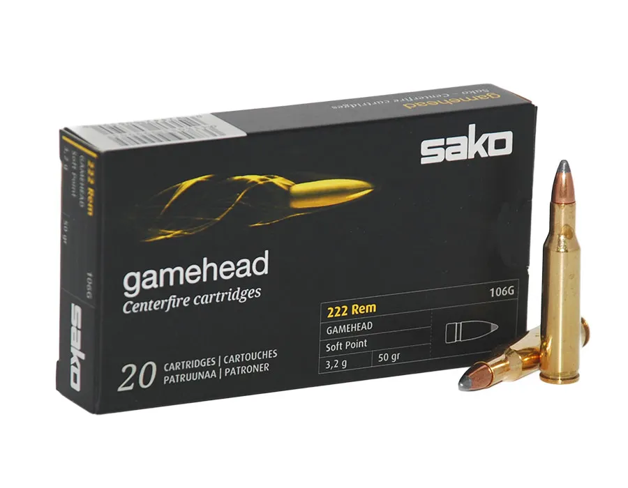 Balas Sako Gamehead - 222 Rem - 50 grs - Soft Point