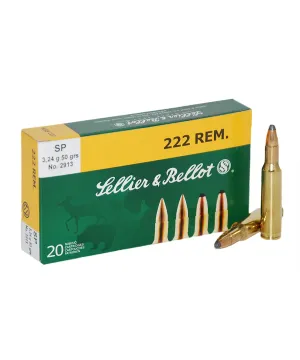 Balas Sellier & Bellot - 222 Rem - 50 grs - Soft Point Balas Sellier & Bellot - 222 Rem - 50 grs - Soft Point