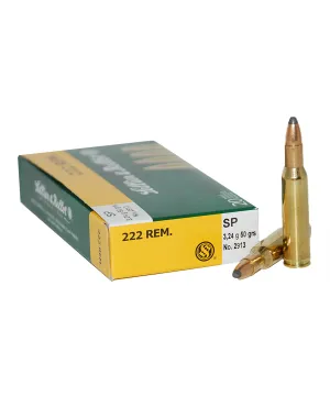 Balas Sellier & Bellot - 222 Rem - 50 grs - Soft Point Balas Sellier & Bellot - 222 Rem - 50 grs - Soft Point