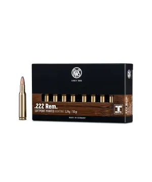 Balas RWS TM (Teilmantel) - 222 - 50 grs - SoftPoint Pointed