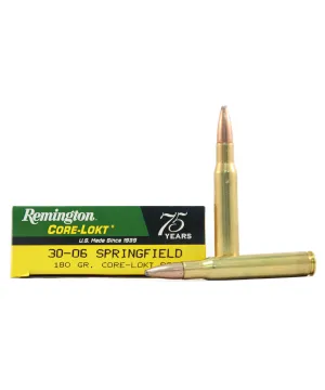 Balas Remington Core Lokt - 30.06 - 180 grs - Punta PSP Balas Remington Core Lokt - 30.06 - 180 grs - Punta PSP