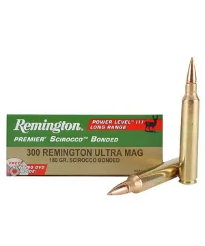 Balas Remington Scirocco - 300 Ultra Mag - 180 grs (Level III)
