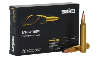 Balas Sako Arrowhead II - 300 Win Mag - 180 grs - Soft Point (caja de 10 unidades)