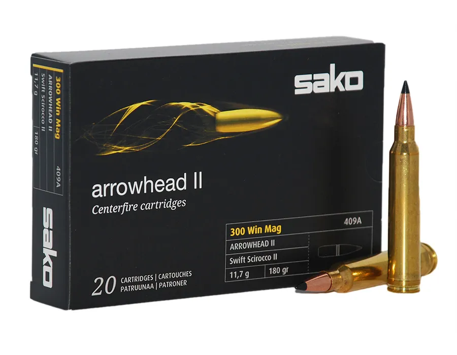 Balas Sako Arrowhead II - 300 Win Mag - 180 grs - Soft Point (caja de 10 unidades)