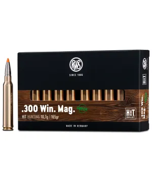 Balas RWS HIT - 300 win mag - 165 grs - Punta de plástico