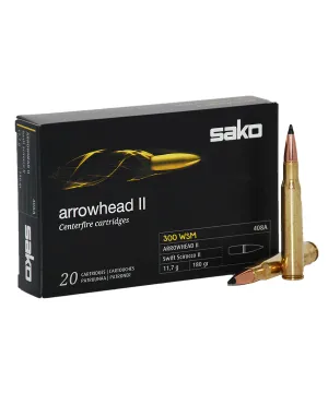 Balas Sako Arrowhead II - 300 WSM - 180 grs - Soft Point -10 unidades