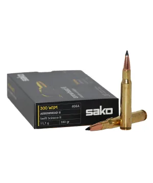 Balas Sako Arrowhead II - 300 WSM - 180 grs - Soft Point -10 unidades Balas Sako Arrowhead II - 300 WSM - 180 grs - Soft Point -10 unidades