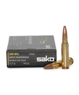 Balas Sako Super Hammerhead - 308 Win - 180 grs - Bonded Soft Point