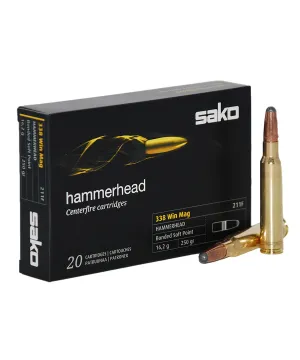 Balas Sako Hammerhead - 338 Win Mag - 250 grs - Bonded Soft Point - 10 unidades