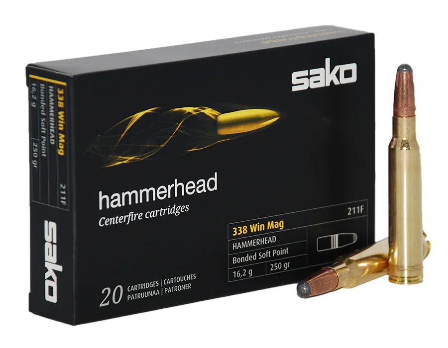 Balas Sako Hammerhead - 338 Win Mag - 250 grs - Bonded Soft Point - 10 unidades