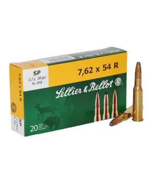 Balas Sellier & Bellot - 7,62 x 54 R - 180 grs - Soft Point Balas Sellier & Bellot - 7,62 x 54 R - 180 grs - Soft Point