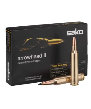 Balas Sako Arrowhead II - 7mm Rem Mag - 150 grs - Punta Plástico - 10 unidades