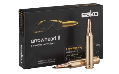 Balas Sako Arrowhead II - 7mm Rem Mag - 150 grs - Punta Plástico - 10 unidades
