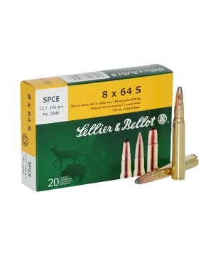 Balas Sellier & Bellot - 8 x 64 S - 196 grs - SPCE Balas Sellier & Bellot - 8 x 64 S - 196 grs - SPCE