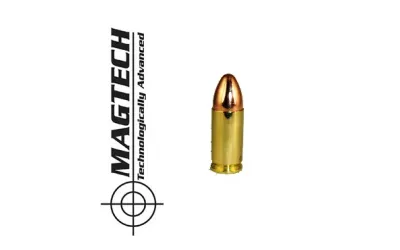 Balas Magtech 9 mm parabellum FMJ blindada Balas Magtech 9 mm parabellum FMJ blindada