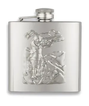 Petaca acero inoxidable motivo cazador 6 onzas Petaca acero inoxidable motivo cazador 6 onzas