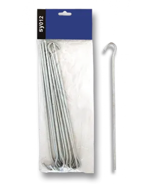 Juego de piquetas de acero lisa