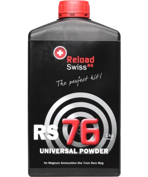 Pólvora Reload Swiss RS 76 arma larga 1kg Pólvora Reload Swiss RS 76 arma larga 1kg