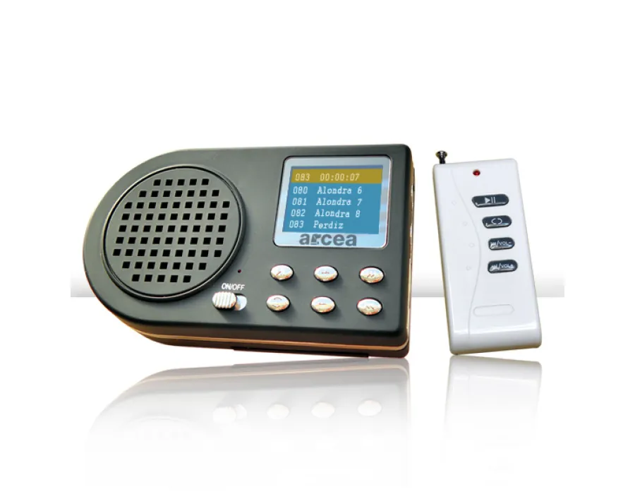 Reproductor de cantos mp3 con mando a distancia