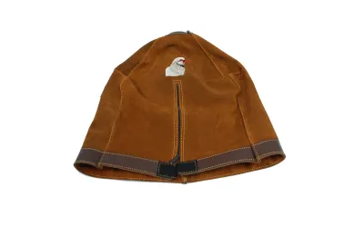 Sayuela de piel con cabeza de perdiz en cuero petrel